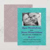 Sauvez la carte postale de date avec votre photo (Devant / Derrière)