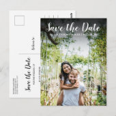 Sauvez la date Carte postale photo simple écriture (Devant / Derrière)