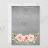 Sauvez la date fleurs de dahlia carte photo rustiq (Dos)