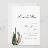 Sauvez la date Invitation Saquaro Cactus moderne (Devant)