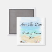 Sauvez la date Seashells Beach Magnets de mariage (Recto/Verso)