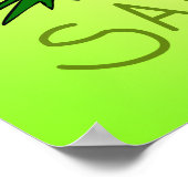 Sauvez la grenouille de marais Aimer Poster vert (Coin)