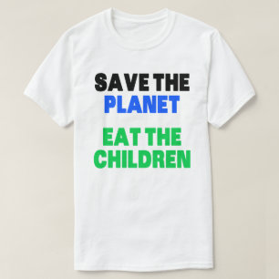 Sauvez La Planète Mangez Le T-shirt Cadeau Enfants