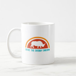 Sauvez la tasse de café potelée de licorne