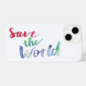 Sauvez le coque iphone mondial (Verso (horizontal))