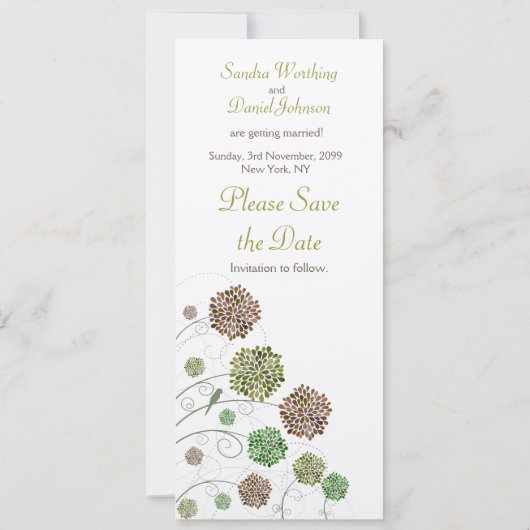 Sauvez le faire-part de monogramme de jardin de (Dos)