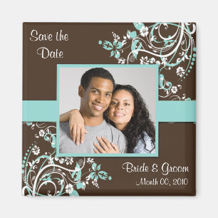 Sauvez le magnet de photo de date