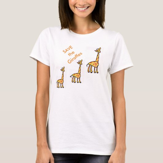 Sauvez le T-shirt de girafes (Devant)