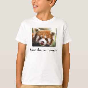 Sauvez le T-shirt de l'enfant de panda rouge