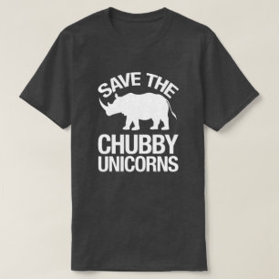 Sauvez le T-shirt drôle de licornes potelées