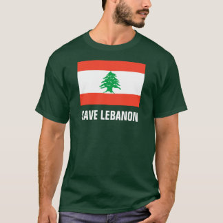 Sauvez le T-shirt du Liban Forest Green