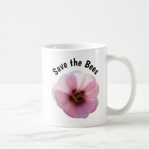 Sauvez les abeilles rose Hollyhock Mug