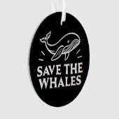 Sauvez les baleines animaux marins de l'océan noir (devant)