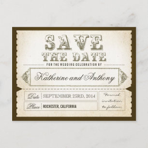 sauvez les billets de date - cartes postales