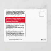 Sauvez les chevaux sauvages du Wyoming Carte posta (Dos)