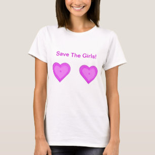 Sauvez les filles !  T-shirt de cancer du sein