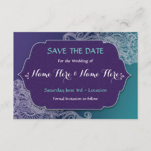 Sauvez les invitations de mariage de bijou de