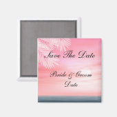 Sauvez les Magnets de mariage de Date Beach (Recto/Verso)