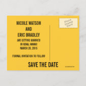 Sauvez les palmiers Sun de cartes de date (Dos)