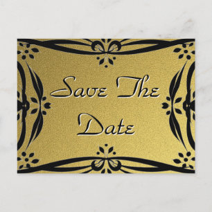 Sauvez l'or décoratif de date et les cartes