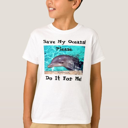 Sauvez mes océans ! T-shirt de dauphin (Devant)