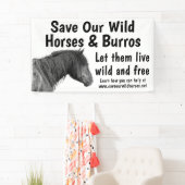 Sauvez nos chevaux sauvages 3 x 5 bannière (En situation)
