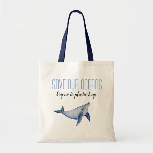 Sauvez nos océans sac fourre-tout de baleine libre (Devant)
