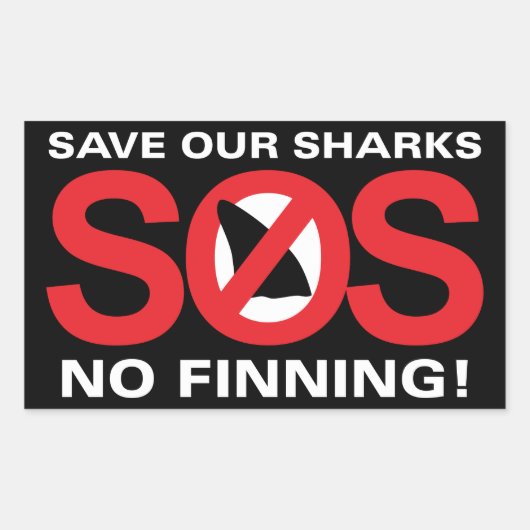 Sauvez nos requins Pas de Finition Sticker Glossy (Devant)