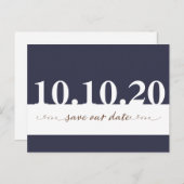 Sauvez notre GRANDE carte postale de mariage de (Devant / Derrière)