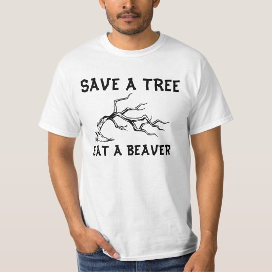 Sauvez un arbre mangent un T-shirt de castor (Devant)
