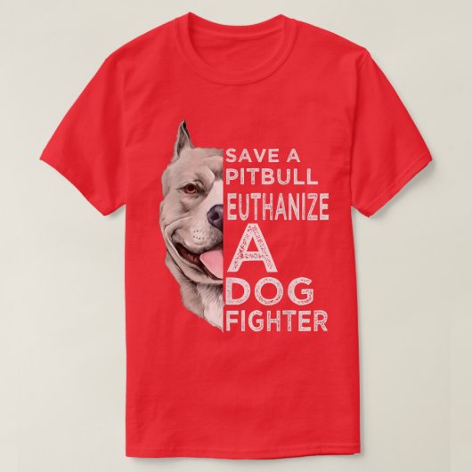 Sauvez Un Pitbull Euthanize Un T-Shirt De Combat D (Design devant)