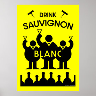Sauvignon Blanc wijn drinker   Poster