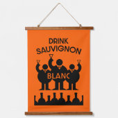 Sauvignon Blanc Wine Drinker Hangend Wandkleed (Voorkant)