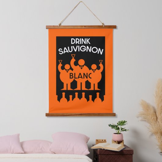 Sauvignon Blanc Wine Drinker Hangend Wandkleed (Slaapkamer)