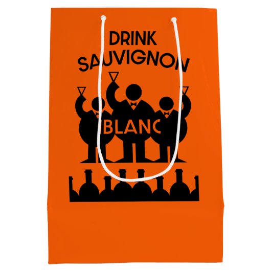 Sauvignon Blanc Wine Drinker Medium Cadeauzakje (Achterkant)