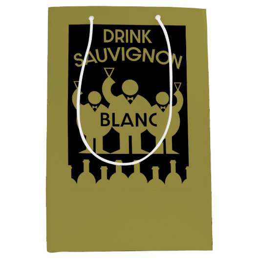 Sauvignon Blanc Wine Drinker Medium Cadeauzakje (Voorkant)