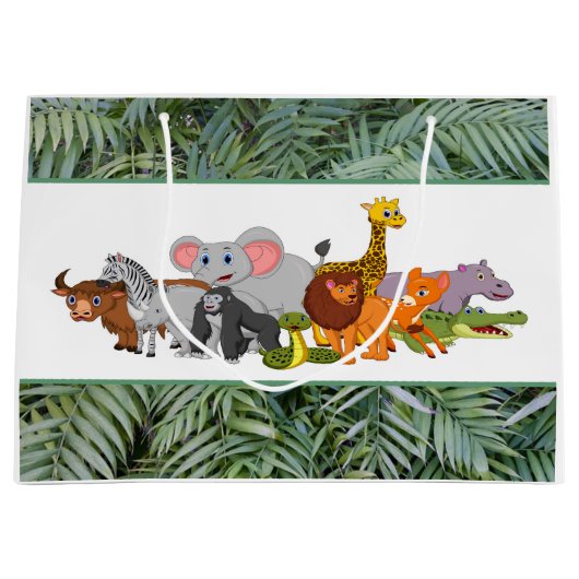 Sauvons ! Jungle Thème Anniversaire Cadeau Sac (Devant)