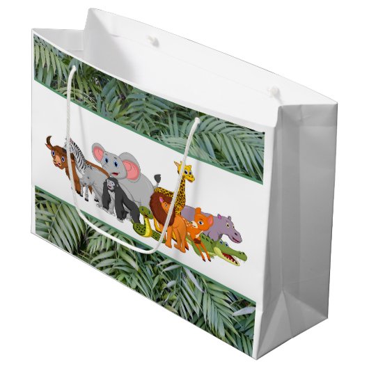 Sauvons ! Jungle Thème Anniversaire Cadeau Sac (Devant Angle)