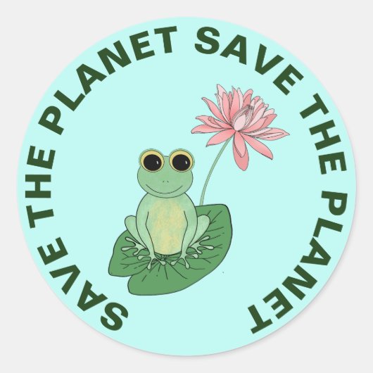 Sauvons Les Stickers Planète Cute Frog (Devant)