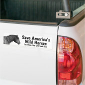 Sauvons Notre Sticker Sticker Cheval Sauvage (Sur camion)