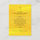 Sava, premier archevêque de Serbie Carte de prière (Dos)