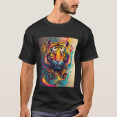 "Savage Elegance : T-shirt homme tigre" (Devant)
