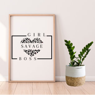 Savage Girl Boss Poster
