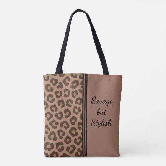 Savage maar stijlvolle Leopard Print Canvas tas (Achterkant)