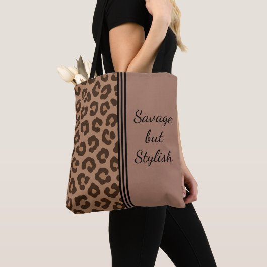 Savage maar stijlvolle Leopard Print Canvas tas (Dichtbij)