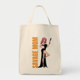Savage Mom-Canvas tas Cool Mom Gift voor moedige