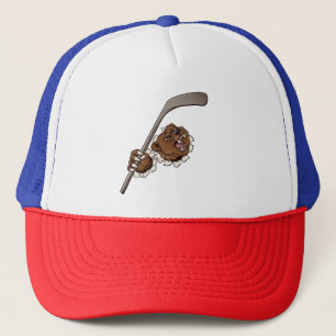 Savage Puck: Lion Hockey Design T-shirt" Trucker Pet