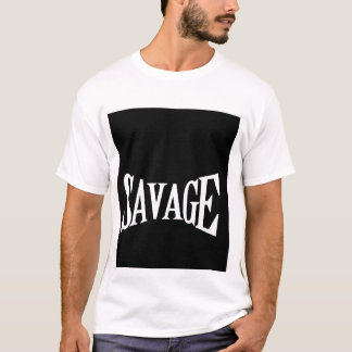 Savage tekst T-shirt voor mannen en vrouwen