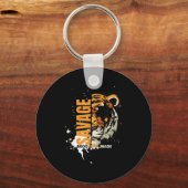 Savage Tiger,brooklyn Made, Graphic Tees Tiger, Mo Sleutelhanger (Voorkant)