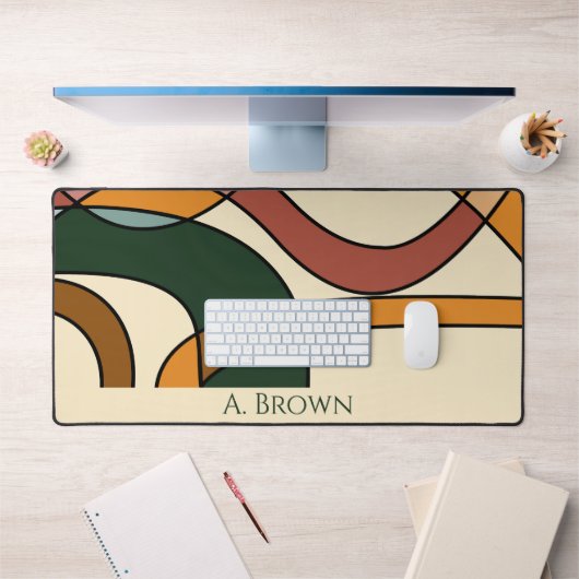 Savane Sérène Douce Monogramme Abstrait Terrien (Bureau 1)